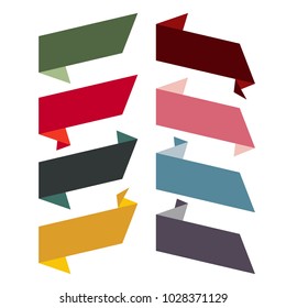 Ribbon Origami Vector Template Design