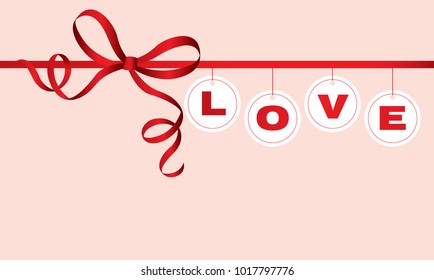  Ribbon Ornaments Wallpaper Heart love,  vector illustration 