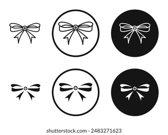 Ribbon outlined icon vector collection.