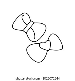 Ribbon outlines vector icon