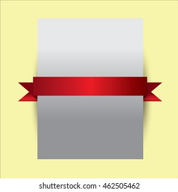 ribbon and paper