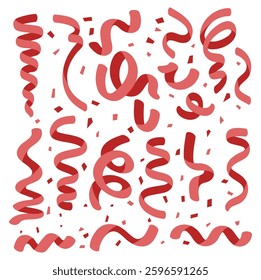 ribbon party celebration background vector