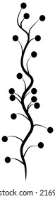 Ribbon pattern for the border. Floral motif border to decorate the edge of the leaf