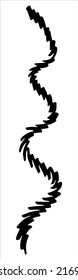 Ribbon pattern for the border. Floral motif border to decorate the edge of the leaf