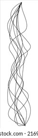 Ribbon pattern for the border. Floral motif border to decorate the edge of the leaf