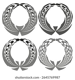 Design de padrão de fita. Textura de tecelagem preta. Ilustração de banda geométrica. Vetor arte elegante.