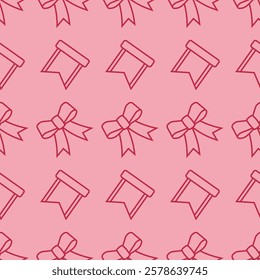 Ribbon pattern with pink color
