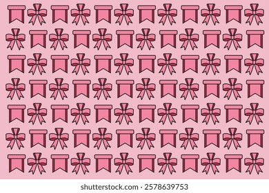 Ribbon pattern with pink color