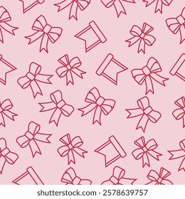 Ribbon pattern with pink color