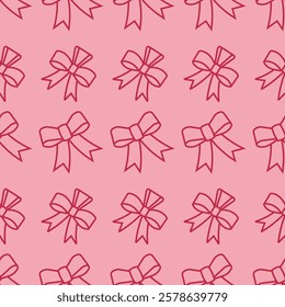 Ribbon pattern with pink color