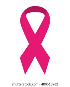 ribbon pink breast cancer vector illustration design