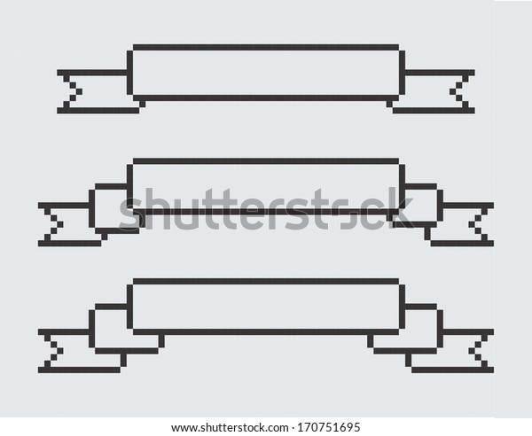 Ribbon Pixel Art Stock Vector (Royalty Free) 170751695 | Shutterstock