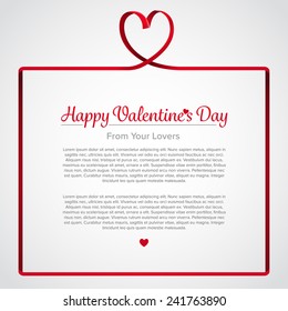Ribbon present love, valentine's day, and heart. Use for border decoration layout in love