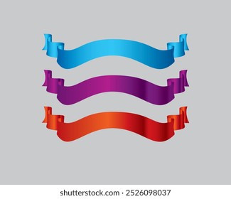 Icono de Vector del conjunto del Anuncio de la promoción de la cinta en plano. Conjunto de colección de etiqueta retro. Insignia de Anuncio de venta. Ilustración gráfica de etiqueta para Web
