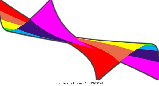ribbon with a rainbow base color