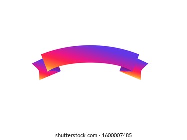 Ribbon Rainbows Colorful Set Vector