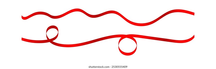 ribbon red, horizontal ribbon, swirl ribbon tape for christmas festive decor