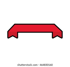 ribbon red label banner icon. Isolated and flat illustration. Vector graphic