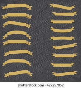 ribbon retro ribbons set vector stock