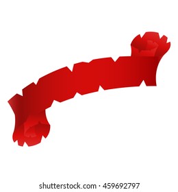 Ribbon in retro style