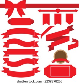 Ribbon or riband editable vector