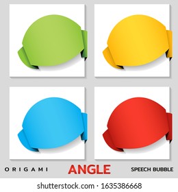 Ribbon rounded angle banners. Price tag template for catalog. Color stickers. Vector