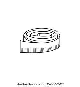 ribbon ruler icon. Element of measuring instruments for mobile concept and web apps. Thin line  icon for website design and development, app development. Premium icon on white background