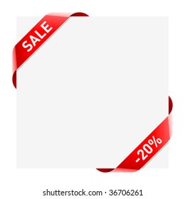 The ribbon "Sale". Vector.