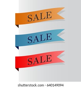ribbon sale vector icon