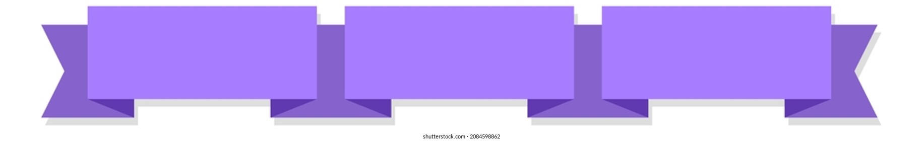 Ribbon scroll. Long horizontal empty flag label