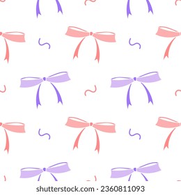 ribbon seamless pattern on white background
