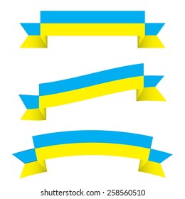 ribbon set banner - vector illustration. Ukraine.