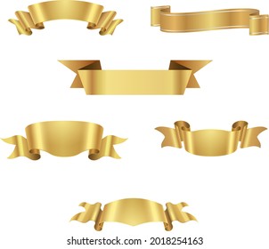  Ribbon set Collection with deferent shape vector illustration 