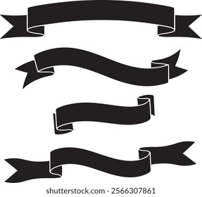 Ribbon set collection vector illustration
