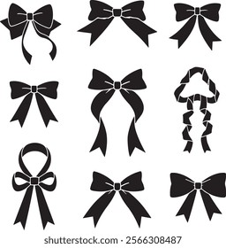 Ribbon set collection vector illustration