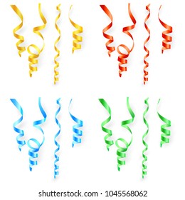 ribbon set for decoration,, vector