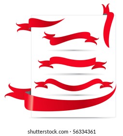 ribbon set design, used of element, vector illustration.