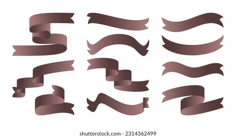 ribbon set icon with gradient color,ornate vector illustration for brochure, certificate, banner, greeting card.