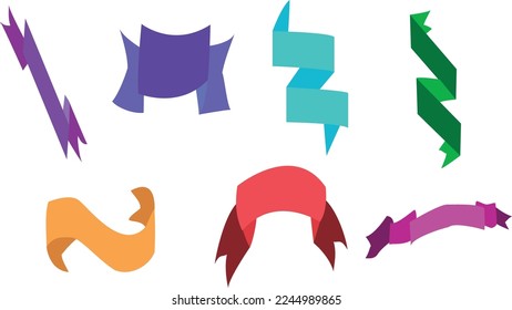 Ribbon Set ICON Vector Shapes