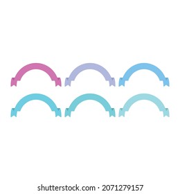 Ribbon Set Isolated on white background Vector illustration