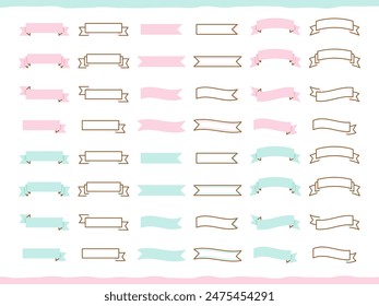 Ribbon set perfect for banner decoration