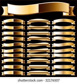 Ribbon set of pure gold