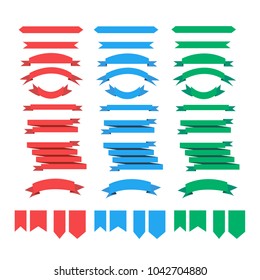 ribbon set red blue green