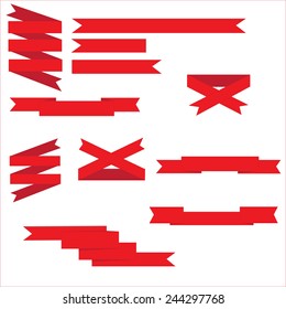 Ribbon Set (Red) - Illustration