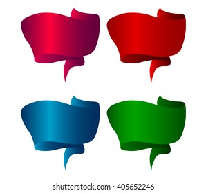 Ribbon set vector
