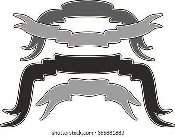 Ribbon set. Vector illustration