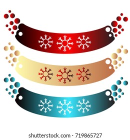 Ribbon set. Vector illustration.
