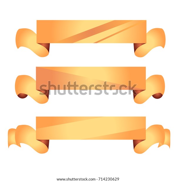 Ribbon Set Vector Illustrator Stock Vector Royalty Free