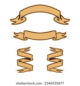 Plantilla de vintage vectorial de conjunto de cintas