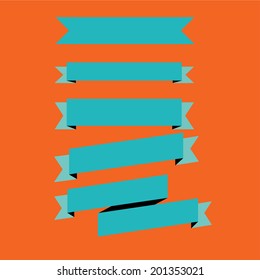 ribbon set,flat design